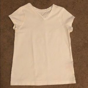 White FADED GLORY v-neck t-shirt, size 7/8